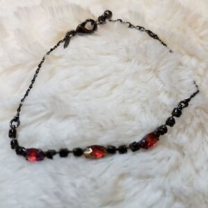  AVON Bracelet Silver Plate red